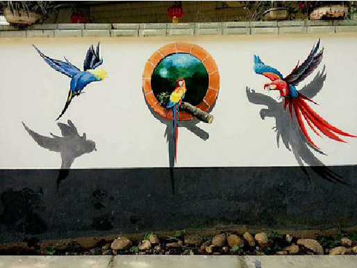 合山视觉错位-3D墙绘设计