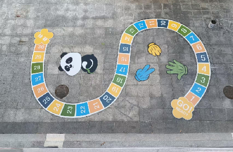 合山地面游戏彩绘