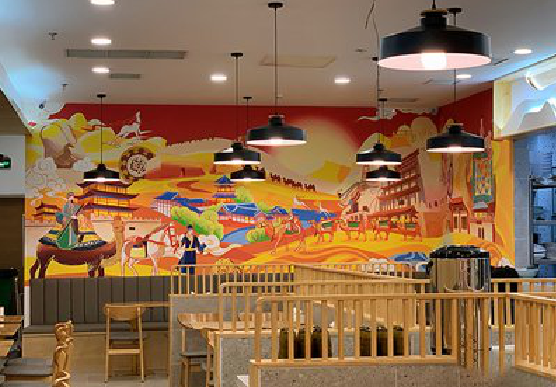 合山商业空间彩绘介绍。