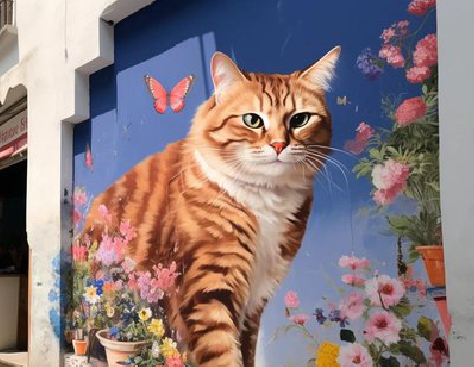 合山自己绘制有个性的手绘墙