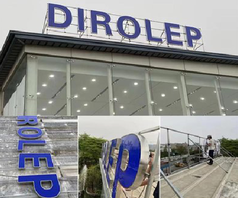 合山楼顶发光字安装的注意事项。